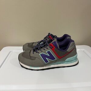 New Balance Women's Gray and Purple Athletic Sneakers size 8